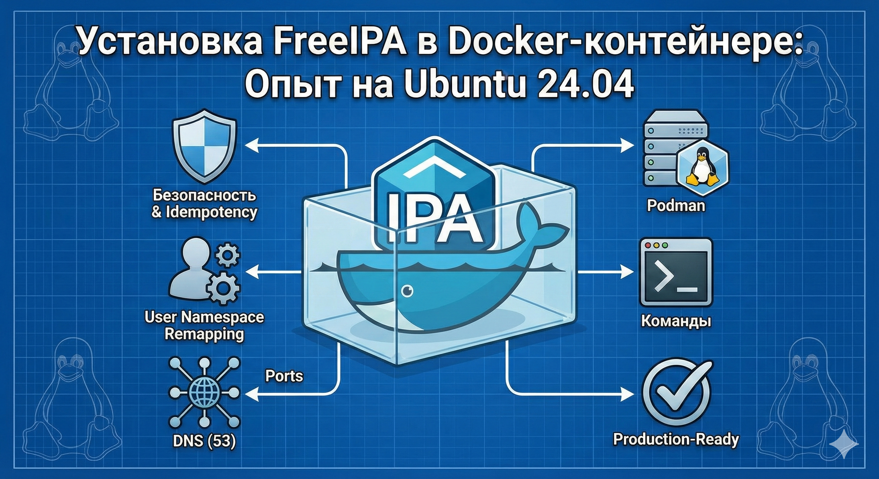 Установка FreeIPA в Docker на Ubuntu 24.04